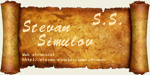 Stevan Simulov vizit kartica